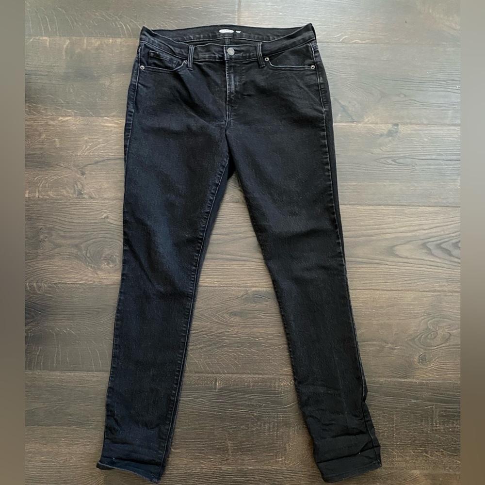 Old Navy Curvy Black Skinny Jeans Size 8 Long